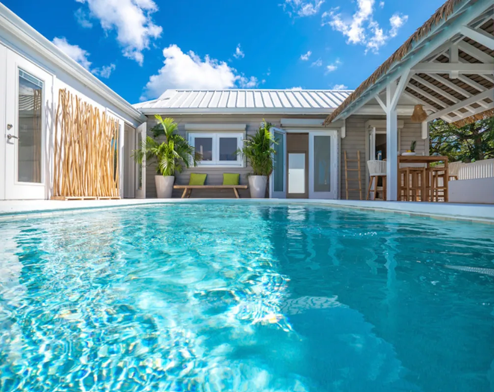 The pool and garden